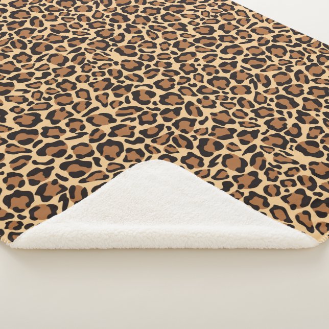 Couverture Sherpa Motif Empreinte de léopard Stylista (3/4)