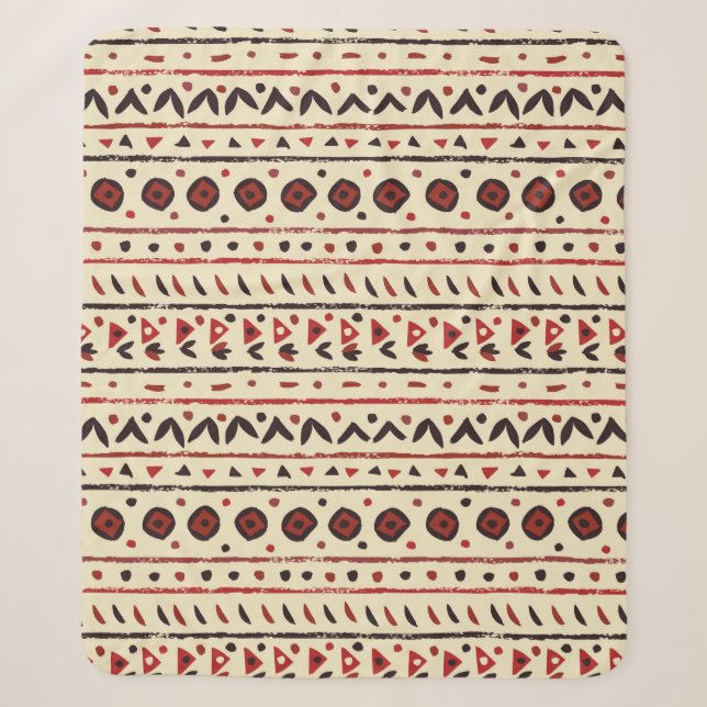 Couverture Sherpa Motif ethnique Abstrait sans faille (Devant)