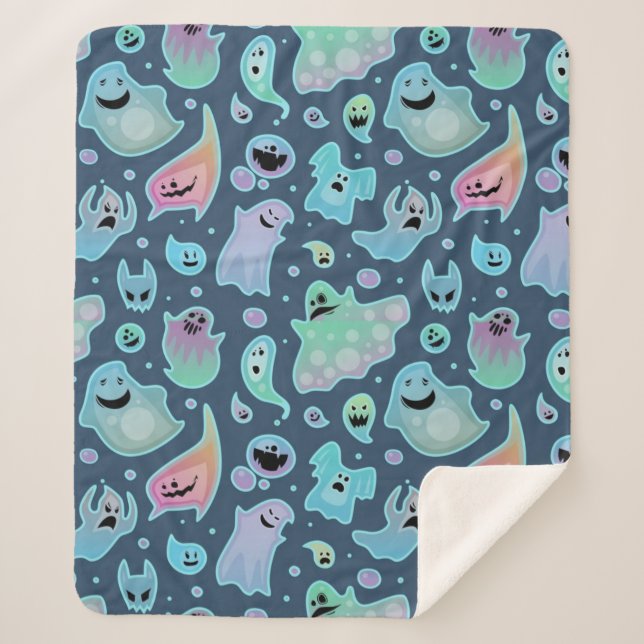 Couverture Sherpa Motif fantôme (Devant)