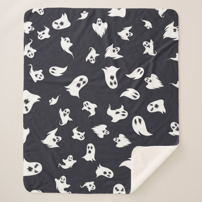 Couverture Sherpa Motif fantôme (Devant)
