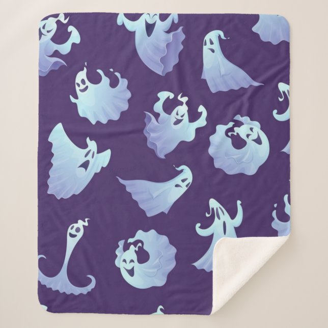 Couverture Sherpa Motif fantôme (Devant)