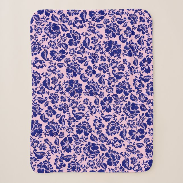 Couverture Sherpa motif feuille.13.bw Lpink BG Fleece Blanket (Devant)