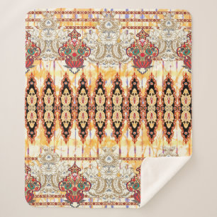 Couverture Sherpa Motif floral mughien ethnique incomparable