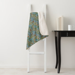 Couverture Sherpa Motif floral vintage de William Morris Granville