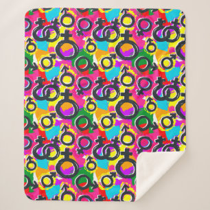 Couverture Sherpa Motif Gay pride de Neon