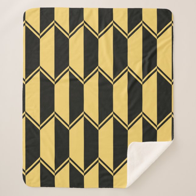 Couverture Sherpa Motif géométrique Abstrait  (Devant)