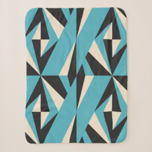 Couverture Sherpa Motif géométrique abstrait moderne sans couture av