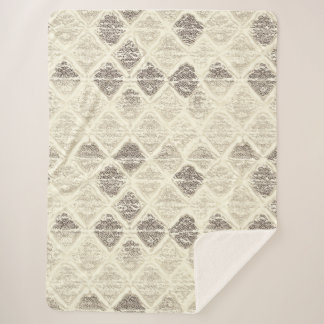 Couverture Sherpa Motif géométrique élégant inspiré par la dentelle
