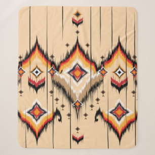 Couverture Sherpa motif géométrique ethnique Abstrait, illustration