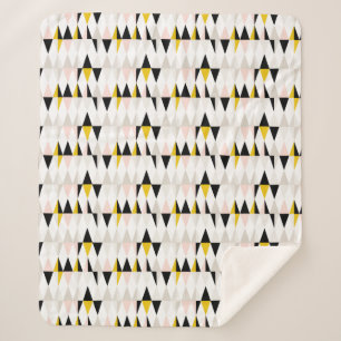 Couverture Sherpa Motif géométrique fendu de triangle