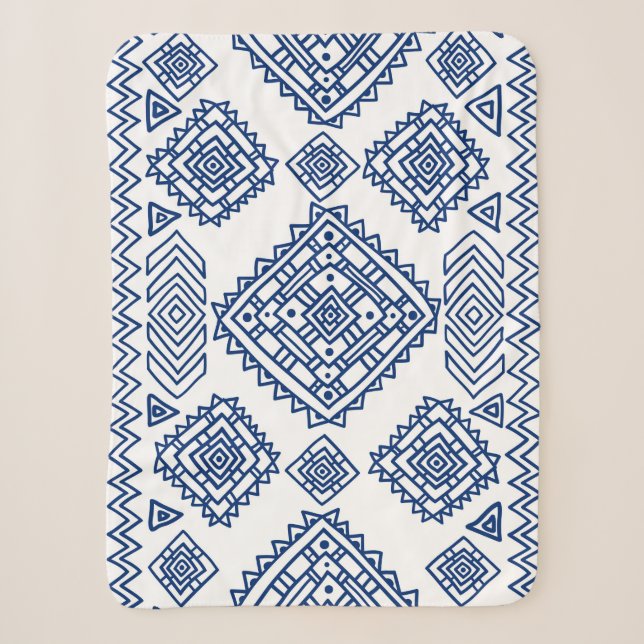 Couverture Sherpa Motif géométrique homogène (Devant)