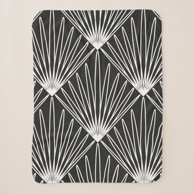 Couverture Sherpa Motif géométrique transparent (Devant)