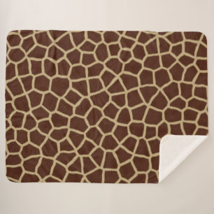 Couverture Sherpa Motif Giraffe