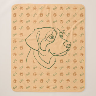 Couverture Sherpa Motif Golden Retriever