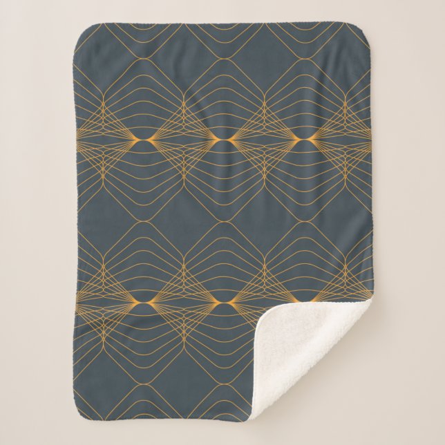 Couverture Sherpa Motif graphique géométrique chic, élégant et simpl (Devant)