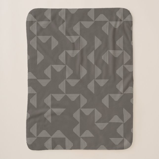 Couverture Sherpa Motif graphique géométrique simple, moderne et ten (Devant)
