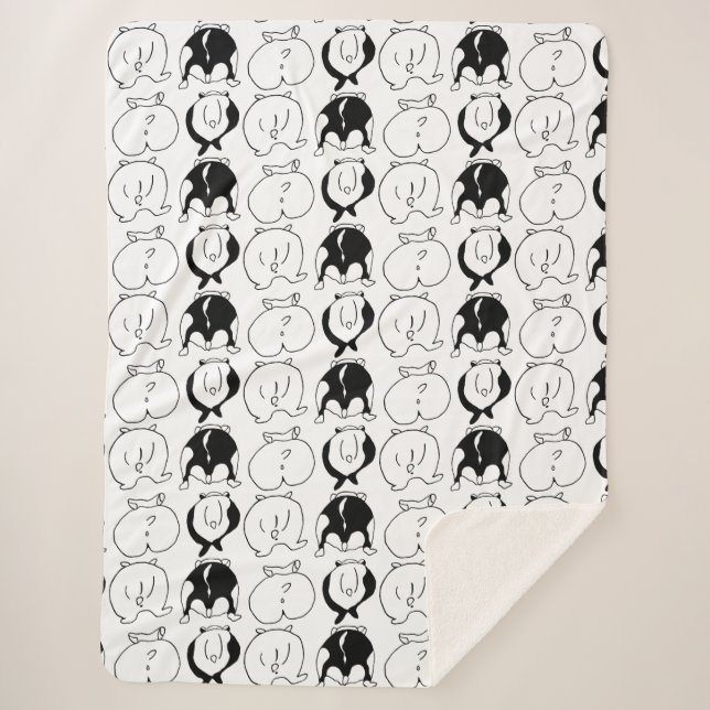 Couverture Sherpa Motif Hamster Butts (Devant)
