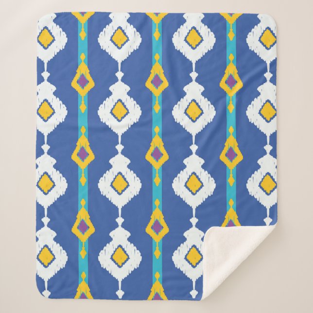 Couverture Sherpa Motif Ikat sans soudure  (Devant)