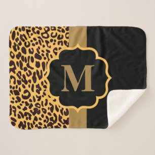 Couverture Sherpa Motif léopard