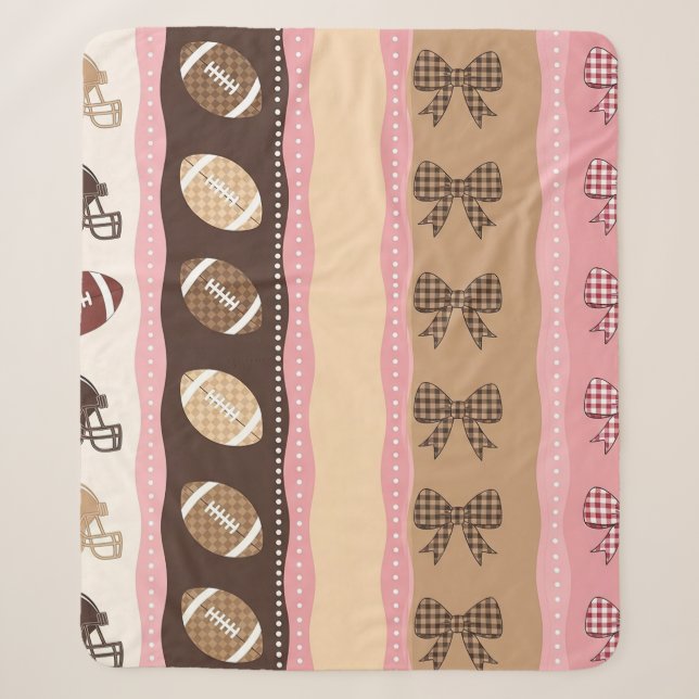 Couverture Sherpa Motif léopard de football coquette (10) (Devant)