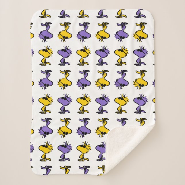 Couverture Sherpa Motif Lunettes de soleil Cool Woodstock (Devant)