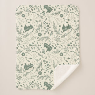 Couverture Sherpa Motif Magique Herbologie HOGWARTS™