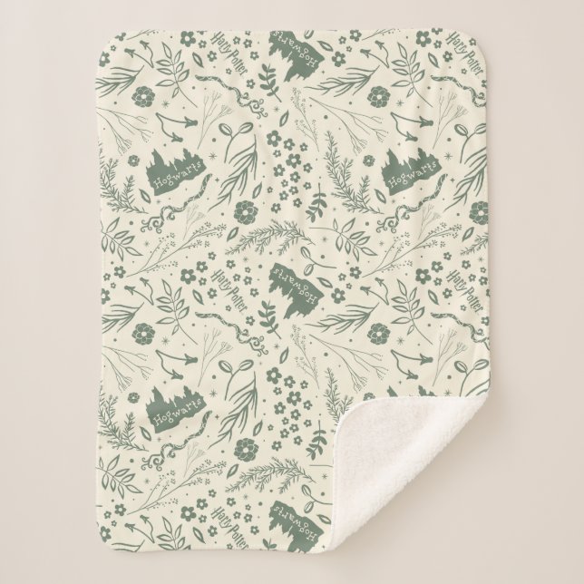 Couverture Sherpa Motif Magique Herbologie HOGWARTS™ (Devant)