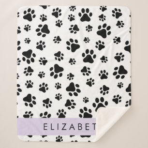 Couverture Sherpa Motif mâle, Patrouilles de chien, Noir et Blanc, V