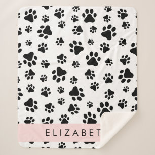 Couverture Sherpa Motif mâle, Patrouilles de chien, Noir et Blanc, V