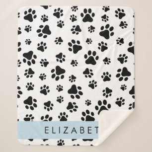 Couverture Sherpa Motif mâle, Patrouilles de chien, Noir et Blanc, V