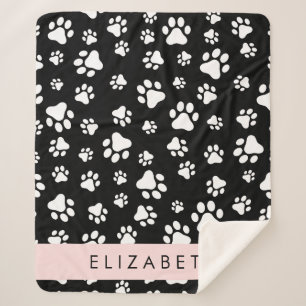 Couverture Sherpa Motif mâle, Patrouilles de chien, Noir et Blanc, V