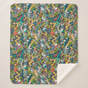 Couverture Sherpa Motif Médicale d'icône d'art abstrait