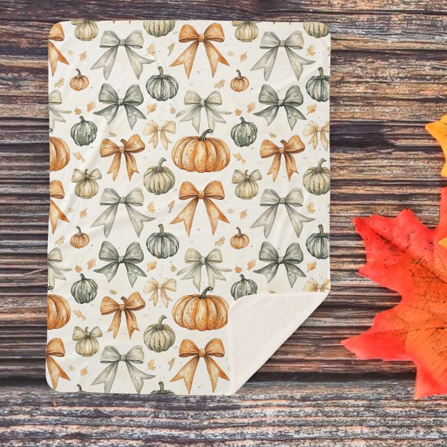 Couverture Sherpa Motif mignon de la bow automate (Créateur téléchargé)