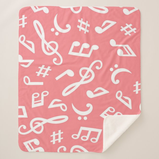 Couverture Sherpa Motif musical (Devant)