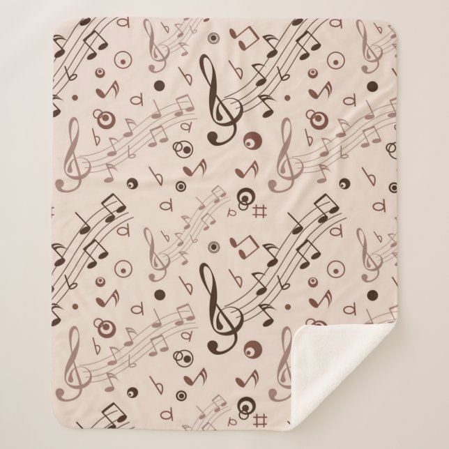 Couverture Sherpa Motif musical (Devant)