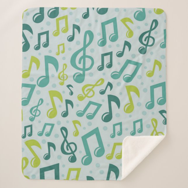 Couverture Sherpa Motif musical (Devant)