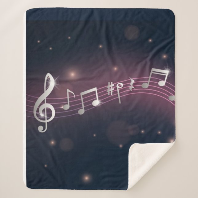 Couverture Sherpa Motif musical (Devant)