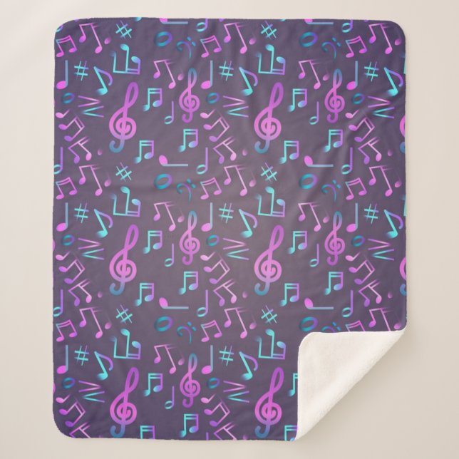 Couverture Sherpa Motif musical (Devant)