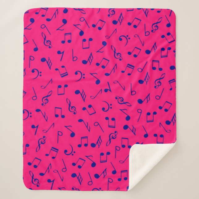 Couverture Sherpa Motif musical (Devant)