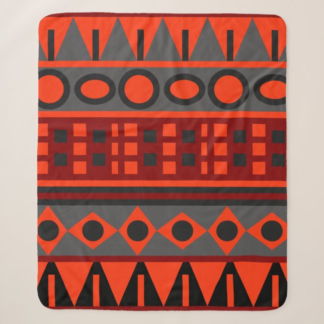 Couverture Sherpa Motif natif Aztec (Devant)