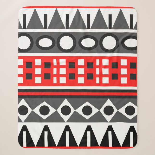 Couverture Sherpa Motif natif Aztec (Devant)