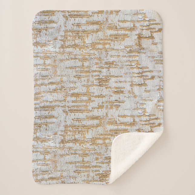 Couverture Sherpa Motif naturel d'abrégé sur écorce d'arbre (Devant)