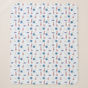 Couverture Sherpa Motif nautique