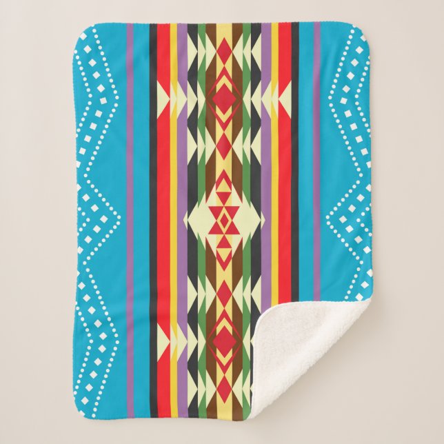 Couverture Sherpa Motif Navajo 4 Sherpa Blanket (Devant)