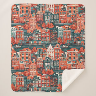 Couverture Sherpa Motif néerlandais