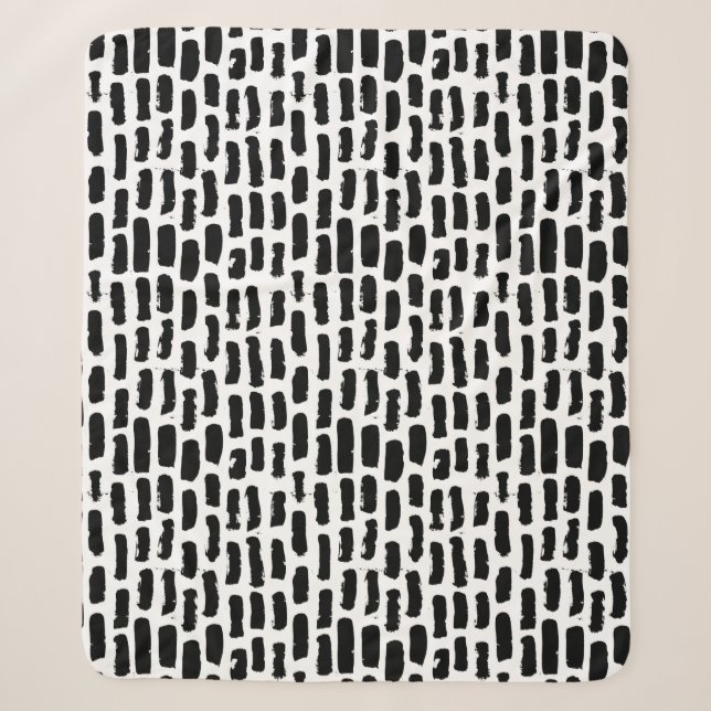 Couverture Sherpa Motif noir de courses de brosse (Devant)