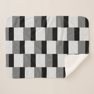 Couverture Sherpa Motif noir et gris simple