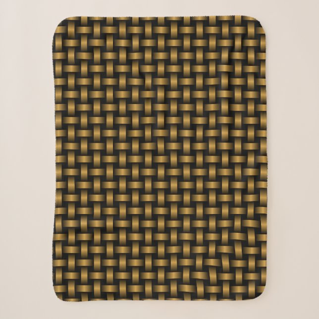 Couverture Sherpa Motif orange noir (Devant)
