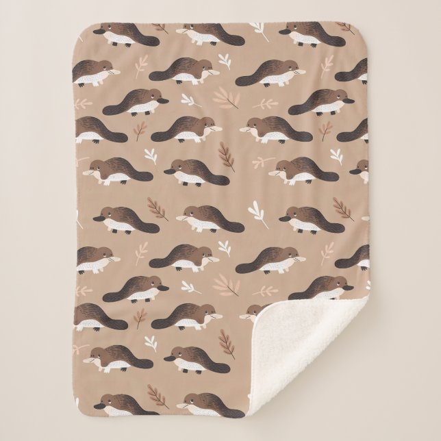 Couverture Sherpa Motif Platypus joueur (Devant)