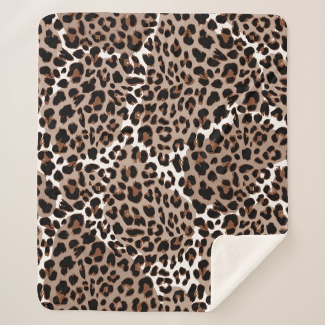 Couverture Sherpa motif poster de animal (Devant)